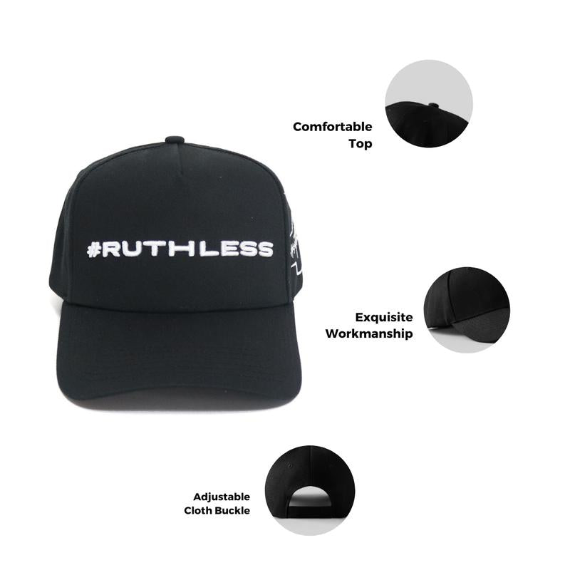 #RUTHLESS Black VERSATILE SPORTS CAP